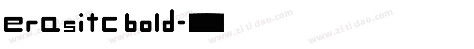 erasitc bold字体转换